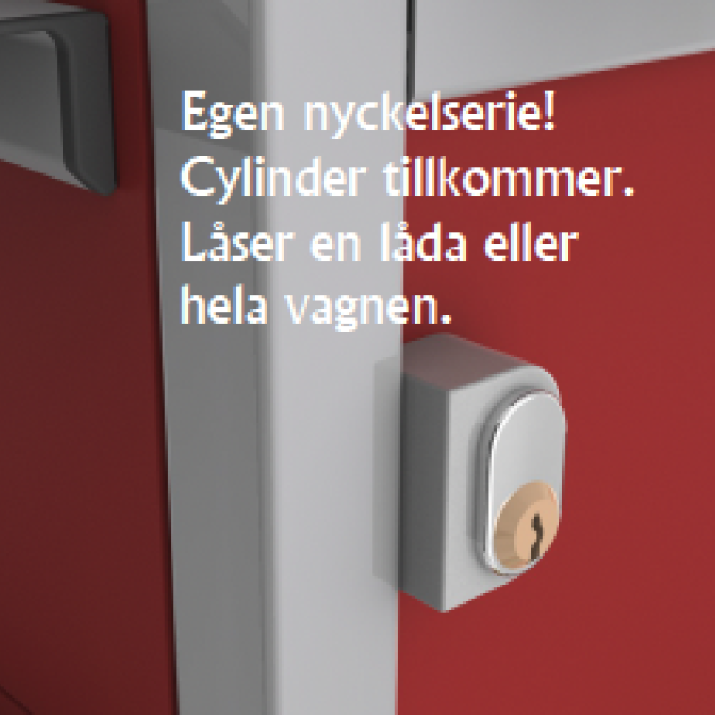 Mekaniskt lås för sjukhusvagn