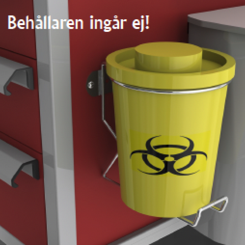 Riskavfallshållare till sjukhusvagn
